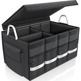 NNEDSZ Foldable Car Storage Box with Metal Handle - Foldable Trunk Organizer for Efficient Vehicle Storage 60 * 35 * 30 cm