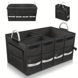 NNEDSZ Foldable Car Storage Box with Metal Handle - Foldable Trunk Organizer for Efficient Vehicle Storage 60 * 35 * 30 cm