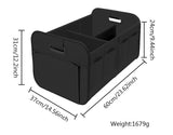 NNEDSZ Foldable Fabric Car Trunk Organizer – Collapsible Storage Box for Vehicle Organization 60x37x31cm