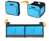 NNEDSZ Foldable Fabric Car Trunk Organizer - Collapsible Storage Box for Vehicle Organization 60x37x31cm