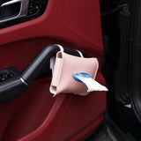 NNEDSZ 2 pcs Brown Car Sun Visor Tissue Holder - PU Leather Napkin Dispenser for Vehicle Interior