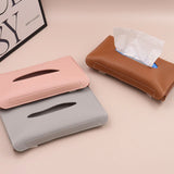 NNEDSZ 2 pcs Brown Car Sun Visor Tissue Holder - PU Leather Napkin Dispenser for Vehicle Interior