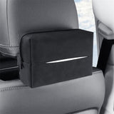 NNEDSZ 2 pcs Black Stylish Car Tissue Box for Seat Back - Car Interior Tissue Pack for Seat Back, Armrest Box, Sun Visor 18.5x12.5x7cm