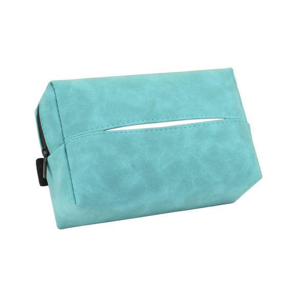 NNEDSZ 2 pcs Blue Stylish Car Tissue Box for Seat Back - Car Interior Tissue Pack for Seat Back, Armrest Box, Sun Visor 18.5x12.5x7cm