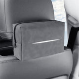 NNEDSZ 2 pcs Grey Stylish Car Tissue Box for Seat Back - Car Interior Tissue Pack for Seat Back, Armrest Box, Sun Visor 18.5x12.5x7cm