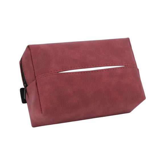 NNEDSZ 2 pcs Red Stylish Car Tissue Box for Seat Back - Car Interior Tissue Pack for Seat Back, Armrest Box, Sun Visor 18.5x12.5x7cm
