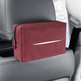 NNEDSZ 2 pcs Red Stylish Car Tissue Box for Seat Back - Car Interior Tissue Pack for Seat Back, Armrest Box, Sun Visor 18.5x12.5x7cm