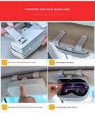 NNEDSZ Grey Car Visor Sunglasses Holder | Compact and Durable Storage for Eyewear in Your Car