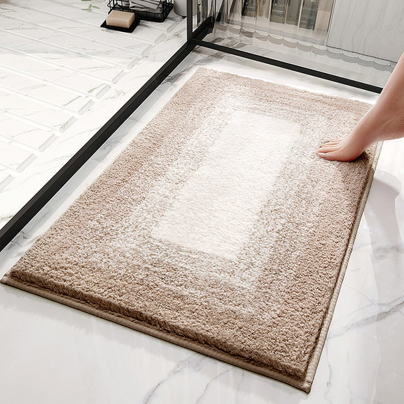 NNEDSZ Brown gradient Absorbent Striped Bathroom Rug - Non-Slip Bath Mat for Bathroom, Toilet & Shower Room Entrance 60x90cm