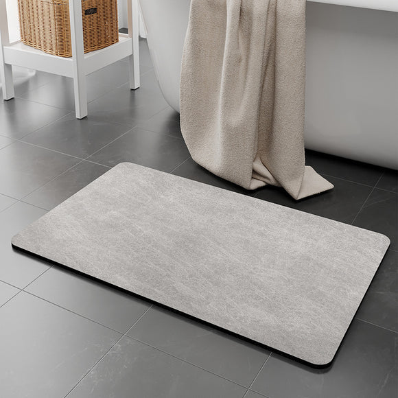 NNEDSZ 2 pcs Grey Quick-Dry Absorbent Non-Slip Bath Rug for Bathroom, Kitchen & Entryway 40x60cm