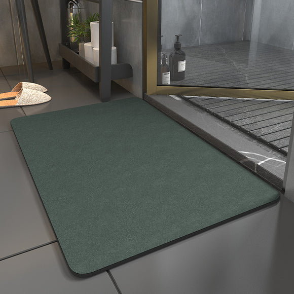 NNEDSZ 2 pcs Green Quick-Dry Absorbent Non-Slip Bath Rug for Bathroom, Kitchen & Entryway 40x60cm