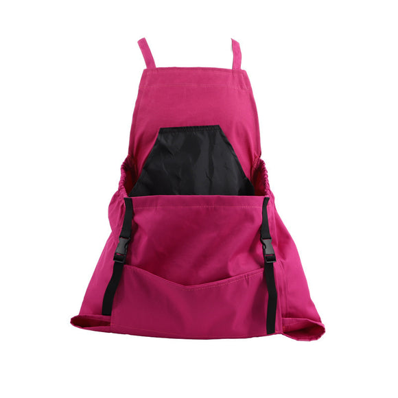 NNEDSZ Rose red Harvesting Apron - Outdoor Picking Bag, Gardening Tool Apron, Large Pocket Release Design