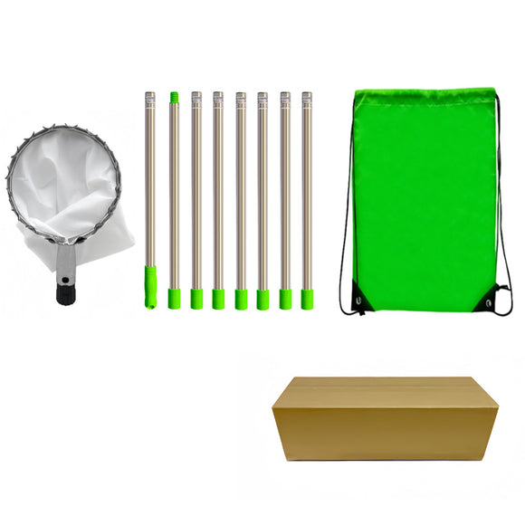 NNEDSZ Telescoping Fruit Picker - Apple, Peach, Persimmon Harvesting Tool with Collection Bag, High Reach Fruit Catcher 3.2m