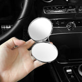 NNEDSZ 2 pcs Red Sparkling Rhinestone Compact Mirror - Portable Folding Makeup Mirror with Full Diamond Design