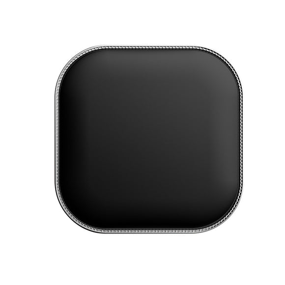 NNEDSZ Black LED Makeup Mirror with Light - Portable Folding USB Rechargeable Compact Mirror with 3 Color Lighting