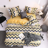 NNEDSZ Yellow Duvet Cover - 3 Piece Bedding Set (with Corner Ties)Quilt cover 230cm x 265cm, pillowcase 51 x 92cm