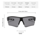 NNEDSZ 2 pcs Outdoor Sports Sunglasses - UV Protection HD Lenses for Cycling, Boating, Fishing（Black frame black gray film）