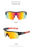 NNEDSZ 2 pcs Outdoor Sports Sunglasses - UV Protection HD Lenses for Cycling, Boating, Fishing(Black red frame red mercury)