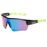 NNEDSZ 2 pcs Outdoor Sports Sunglasses - UV Protection HD Lenses for Cycling, Boating, Fishing(Black green frame blue green film)