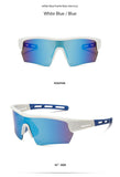 NNEDSZ 2 pcs Outdoor Sports Sunglasses - UV Protection HD Lenses for Cycling, Boating, Fishing(White blue frame blue mercury)