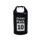 NNEDSZ Black 10L Waterproof Dry Bag - PVC Mesh Rafting & Swimming Backpack