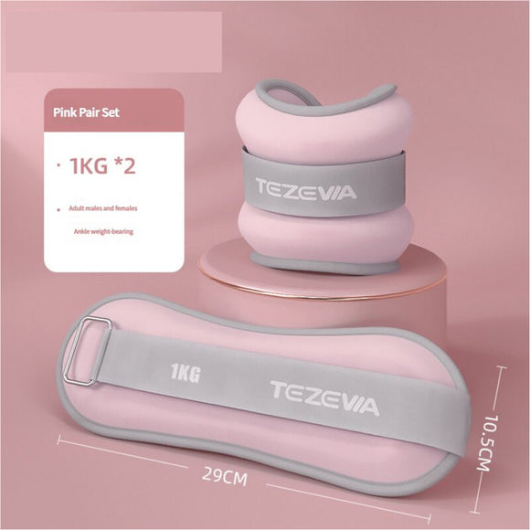NNEDSZ Pink Adjustable Weighted Leg & Wrist Sandbag Set – 1kg Each for Fitness, Running, and Dance Training