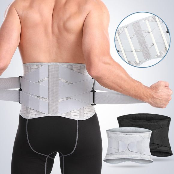 NNEDSZ Size M Black Breathable Waist Support Belt - Adjustable Back Brace for Men and Women, Ideal for Weightlifting, Squats & Back Pain Relief
