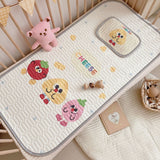 NNEDSZ Cheese Pattern 2 Piece Set Kids Cooling Pad Set - 60x120cm Cartoon Latex Mattress Protector,  Pillow