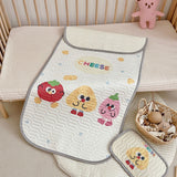NNEDSZ Cheese Pattern 2 Piece Set Kids Cooling Pad Set - 60x120cm Cartoon Latex Mattress Protector,  Pillow