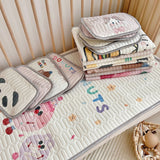 NNEDSZ Donuts Pattern 2 Piece Set Kids Cooling Pad Set - 60x120cm Cartoon Latex Mattress Protector,  Pillow