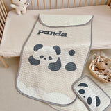 NNEDSZ Panda Pattern 2 Piece Set Kids Cooling Pad Set - 60x120cm Cartoon Latex Mattress Protector,  Pillow