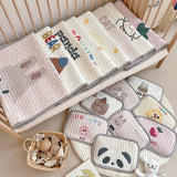 NNEDSZ Panda Pattern 2 Piece Set Kids Cooling Pad Set - 60x120cm Cartoon Latex Mattress Protector,  Pillow