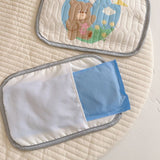 NNEDSZ Panda Pattern 2 Piece Set Kids Cooling Pad Set - 60x120cm Cartoon Latex Mattress Protector,  Pillow