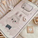 NNEDSZ Rabbit Pattern 2 Piece Set Kids Cooling Pad Set - 60x120cm Cartoon Latex Mattress Protector,  Pillow