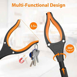 NNEDSZ Blue Foldable Grabber Tool with Silicone Non-Slip Claws - Ideal for Litter Picking, Outdoor Use, and Household Cleaning