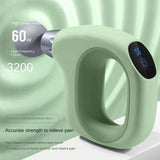 NNEDSZ White Mini Handheld Fascia Gun – Quiet, Portable, and Adjustable 12-Speed Muscle Massager for Neck, Back, and Full Body Relief, ABS+TRP Material
