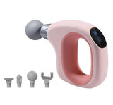 NNEDSZ Pink Mini Handheld Fascia Gun - Quiet, Portable, and Adjustable 12-Speed Muscle Massager for Neck, Back, and Full Body Relief, ABS+TRP Material