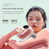 NNEDSZ Pink Mini Handheld Fascia Gun - Quiet, Portable, and Adjustable 12-Speed Muscle Massager for Neck, Back, and Full Body Relief, ABS+TRP Material