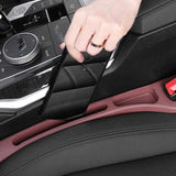NNEDSZ Beige Car Seat Gap Filler - 2 Pieces Car Interior Storage Organizer for Front Seat Seam