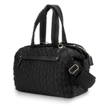 NNEDSZ Black Quilted Pattern Large Capacity Mummy Bag - Stylish Baby Diaper Bag for Moms, Baby Stroller Bag with Multiple Compartments