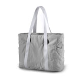 NNEDSZ Grey Stylish and Practical Water-Resistant Tote Bag for Daily Use & Yoga - Spacious with Convenient Compartments