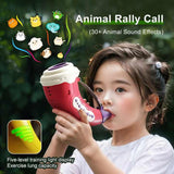 NNEDSZ Yellow Interactive Animal Sound Whistle Horn for Kids – Lung Capacity Training and 30+ Sound Effects Toy