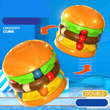 NNEDSZ 2 pcs set Burger Fidget Toy with Fries - Stress Relief Spinner and Brain Teaser for Kids - Fun Educational Toy for Focus and Dexterity