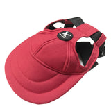 NNEDSZ Size S Red Adjustable Pet Baseball Cap for Cats and Dogs - Cute Sun Protection Hat for Outdoor Adventures