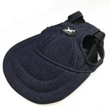 NNEDSZ Size S Dark Blue Adjustable Pet Baseball Cap for Cats and Dogs - Cute Sun Protection Hat for Outdoor Adventures