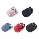 NNEDSZ Size M Black Adjustable Pet Baseball Cap for Cats and Dogs - Cute Sun Protection Hat for Outdoor Adventures
