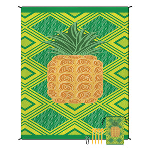 NNEDSZ Style STD-001-2 Green And Yellow Quick Dry Beach Mat Sand Proof Waterproof Outdoor Picnic Blanket - Compact & Lightweight
