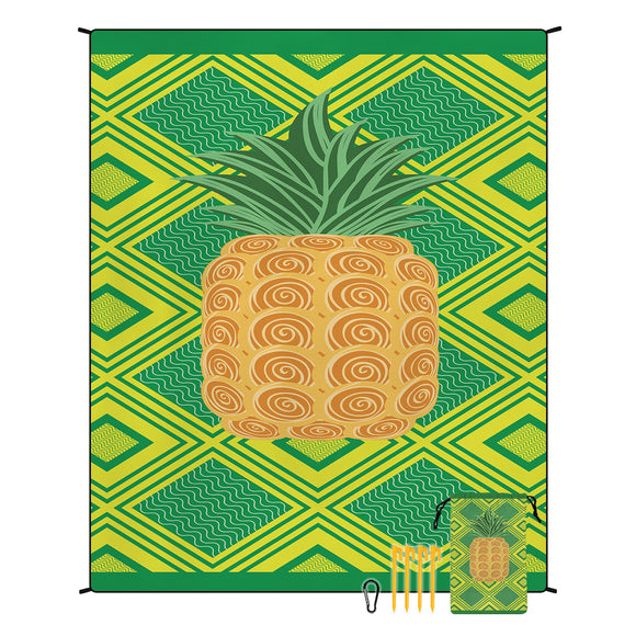 NNEDSZ Style STD-001-2 Green And Yellow Quick Dry Beach Mat Sand Proof Waterproof Outdoor Picnic Blanket - Compact & Lightweight