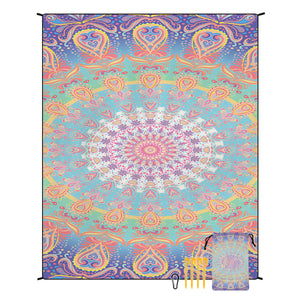 NNEDSZ Style STD-001-5 Colorful Quick Dry Beach Mat Sand Proof Waterproof Outdoor Picnic Blanket - Compact & Lightweight