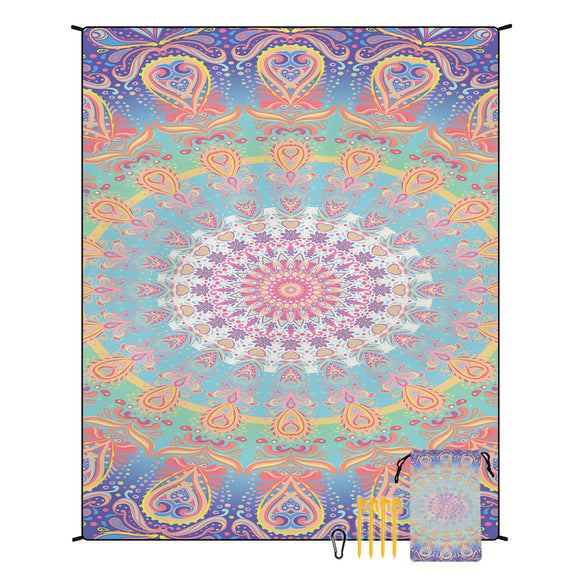 NNEDSZ Style STD-001-5 Colorful Quick Dry Beach Mat Sand Proof Waterproof Outdoor Picnic Blanket - Compact & Lightweight